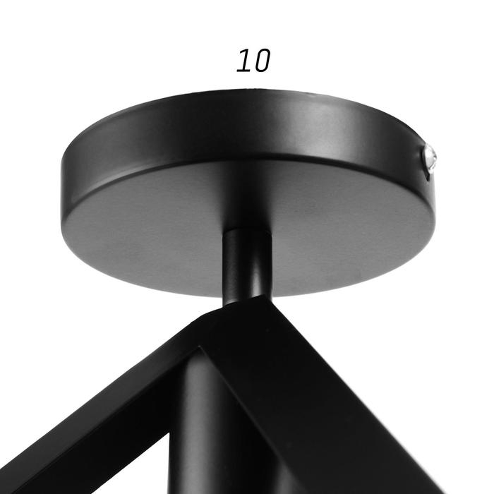 Люстра потолочная Люстра потолочная "Куб" черный 1x40W E27 16x16x19 см BayerLux