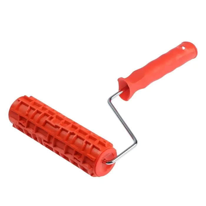 Валик декоративный ТУНДРА, резиновый, &laquo;крокодил&raquo;, рукоятка d=6 мм, 180 мм