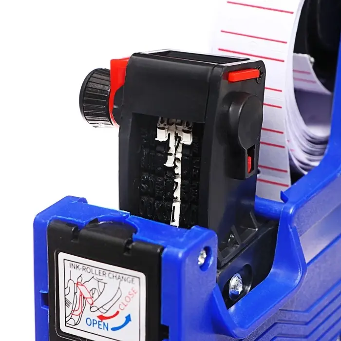 Этикет-пистолет 1-строчный (цифры, знаки), 8 символов, 21&times;12 мм, прямоугольный