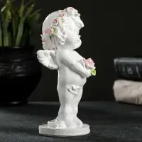 Фигурка гипс &laquo;Ангелочек с розочкой&raquo;, 15&times;7.5&times;7.5 см