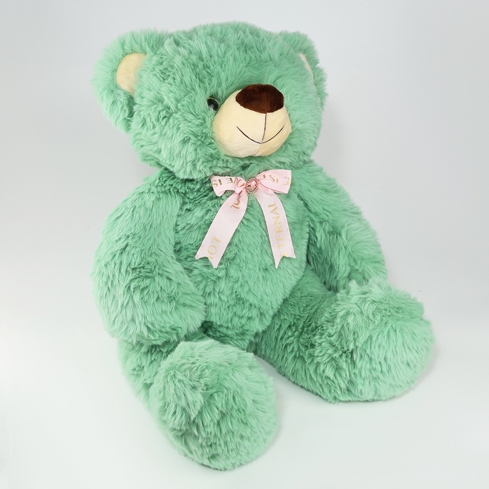 Мягкая игрушка  Мягкая игрушка "Медведь" с бантиком, 80 см, цвет зеленый