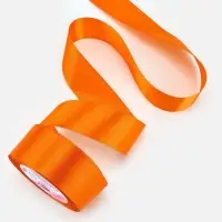 Лента атласная, 40 мм, 23&plusmn;1 м, ярко-оранжевая №25