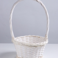 Корзина 27х27х14х43см, ива, белая