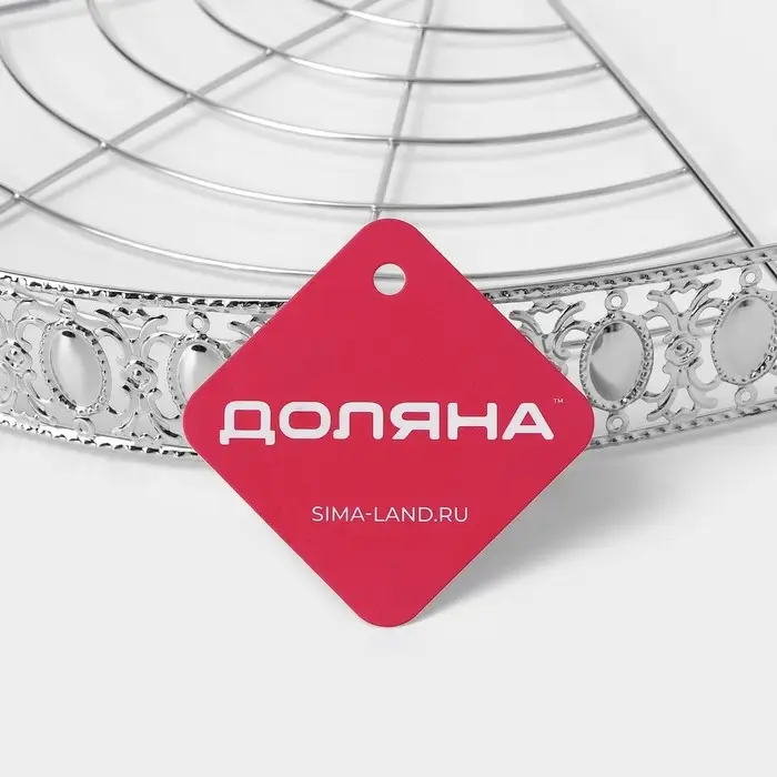 Полка для ванной Доляна, угловая, 3-ярусная, 23&times;23&times;54 см, хромированная
