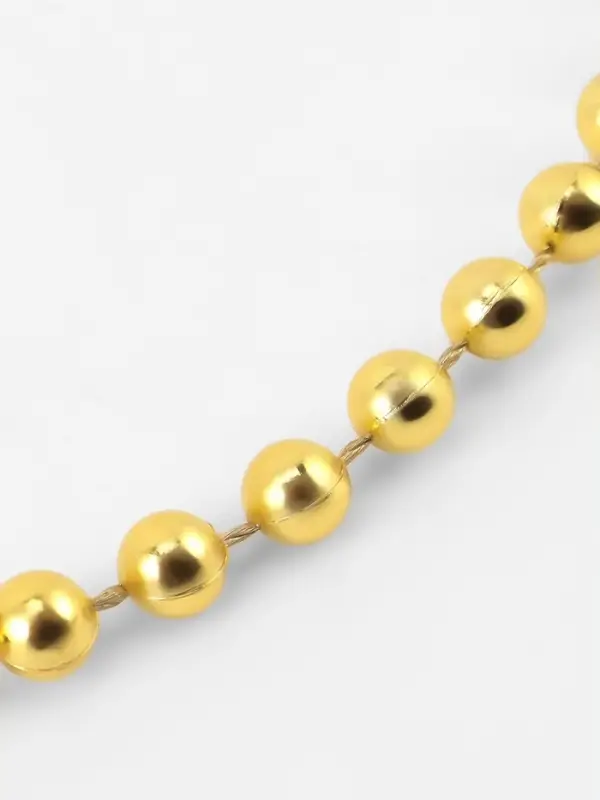 Бусы на нитях, 4 мм, 9&plusmn;1 м, цвет золотой