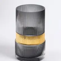 Ваза для цветов &laquo;Лауро&raquo;, 16.5&times;10 см, стекло, чёрная