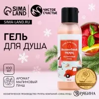 Гель для душа &laquo;Волшебной зимы&raquo;, 100 мл, аромат малиновый пунш, Чистое счастье