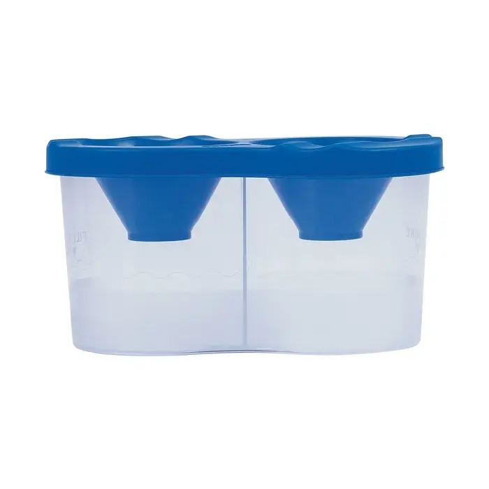 Стакан - непроливайка для рисования двойной Calligrata, 150 мл &times;2, с держателем для кистей, МИКС