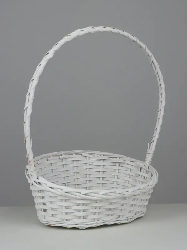 Корзина плетеная (ива) 39х29H10/16/49, 1 шт., белый