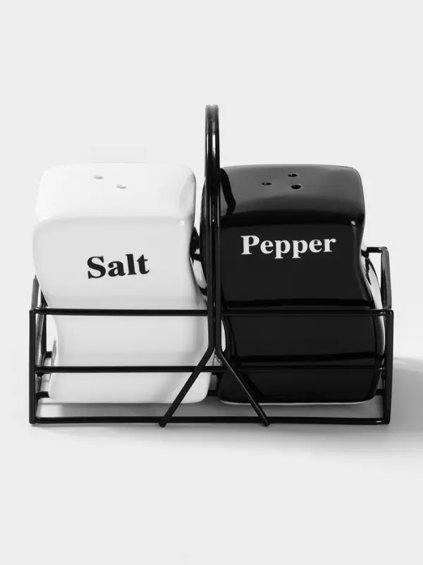 Набор для специй Magistro &laquo;Инь-Янь&raquo;, 2 предмета: солонка, перечница, 150 мл, керамика