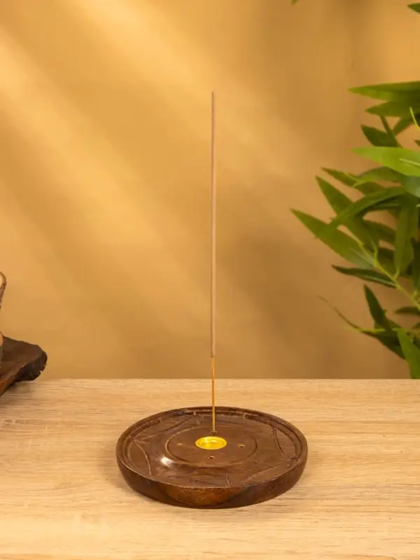 Подставка под благовония круглая, 12.5×12.5×1.5 см, дерево шишам Подставка под благовония круглая, 12.5×12.5×1.5 см, дерево шишам