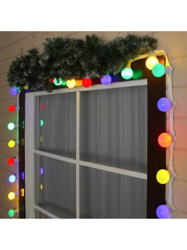 Гирлянда &laquo;Белт-лайт&raquo; 50 м, IP65, 5W, белая каучуковая нить, шаг 15 см, Е27 (без ламп), 220 В