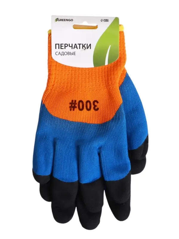 Перчатки рабочие, нейлоновые, с латексной пропиткой, МИКС, Greengo