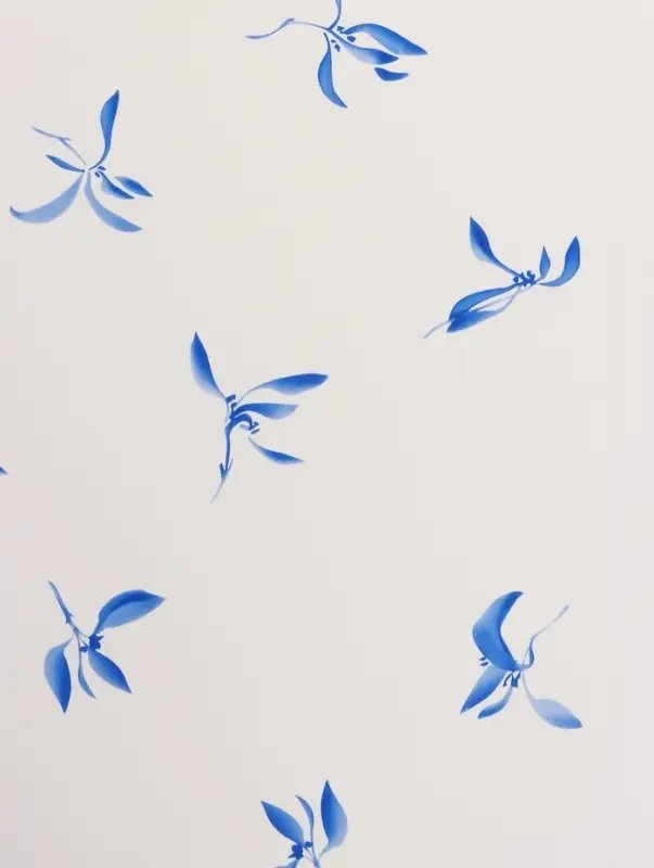 Пленка для цветов и букетов &laquo;Эскиз&raquo;, белая с голубым, 57&times;57 см