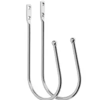Крючок для штор ТУНДРА KS011, однорожковый, цвет хром, 2 шт Крючок для штор ТУНДРА KS011, однорожковый, цвет хром, 2 шт