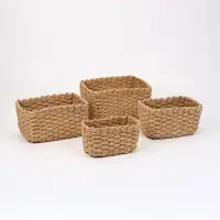 Набор корзин Village 4 шт.: 17&times;10&times;7, 21&times;12&times;9, 22&times;16&times;11, 26&times;18&times;12 см, бумага, бежевые