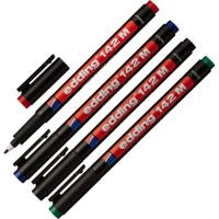 Маркер для глянц.поверх. EDDING E-142 M/4 (1мм) набор 4цв.