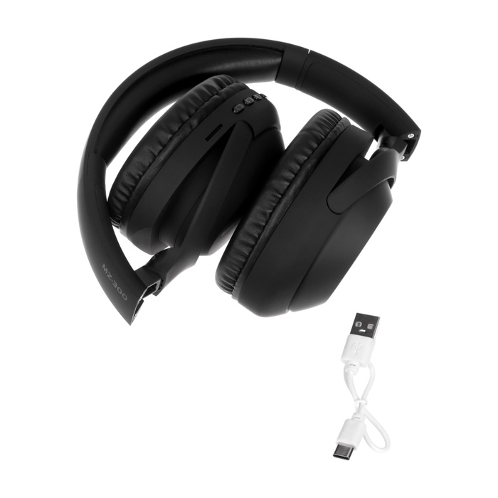 Наушники MZ300, беспроводные, полноразмерные, микрофон, BT 5.3, 400 мАч, чёрные