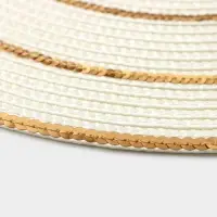 Салфетки сервировочные на стол Доляна, 4 шт., d=38 см, белые с золотым узором