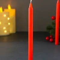 Набор свечей восковых &laquo;Новый год. Верь в чудеса&raquo;, 4 шт., красные, 10&times;15&times;3 см