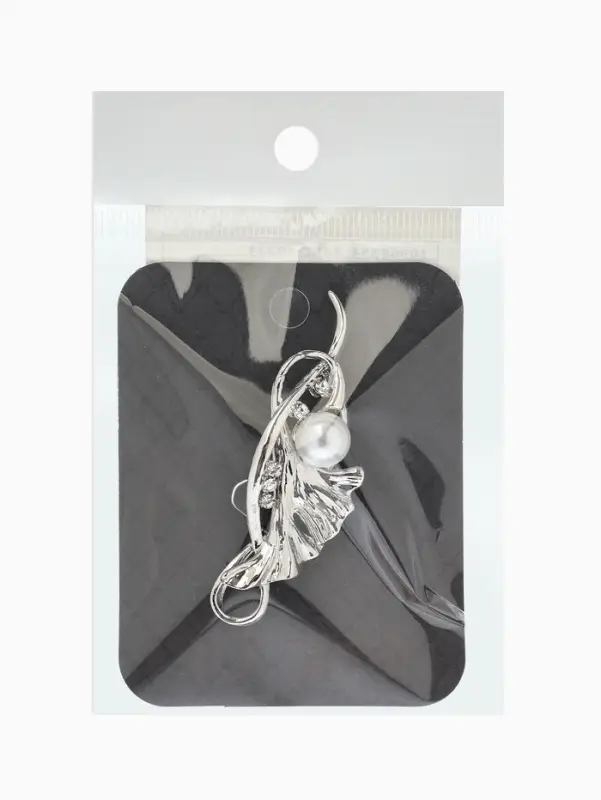 Брошь &laquo;Цветок&raquo; калла, жемчуг,  цвет белый в серебре