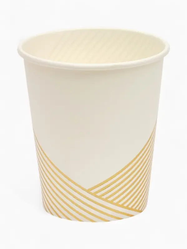 Набор стаканов белый с золотом 250 мл (10 шт) Набор стаканов белый с золотом 250 мл (10 шт)