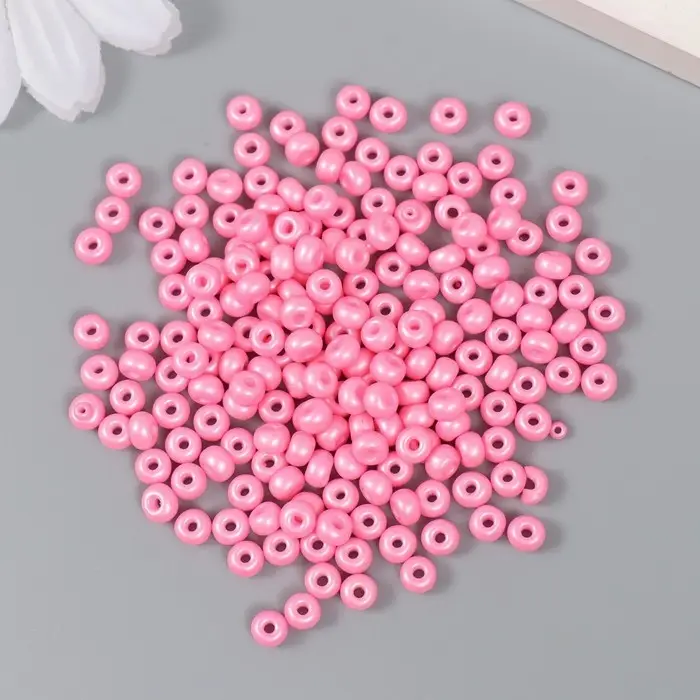 Бисер стекло 6/0  Бисер стекло 6/0 "Розовый щербет" 15 гр