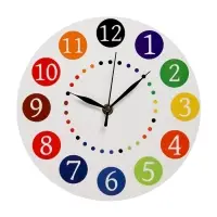Часы настенные интерьерные "Яркие цифры",  d-23.5 см