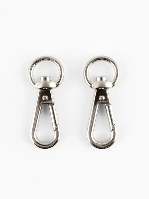 Карабины металл 6,2гр 4,2*1,6см/12*2мм (наб 2шт цена за наб) серебряный TR Карабины металл 6,2гр 4,2*1,6см/12*2мм (наб 2шт цена за наб) серебряный TR