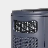 Плетёная корзина для белья с крышкой "Лён" 60л 43×20×80см, цвет графит Плетёная корзина для белья с крышкой "Лён" 60л 43×20×80см, цвет графит