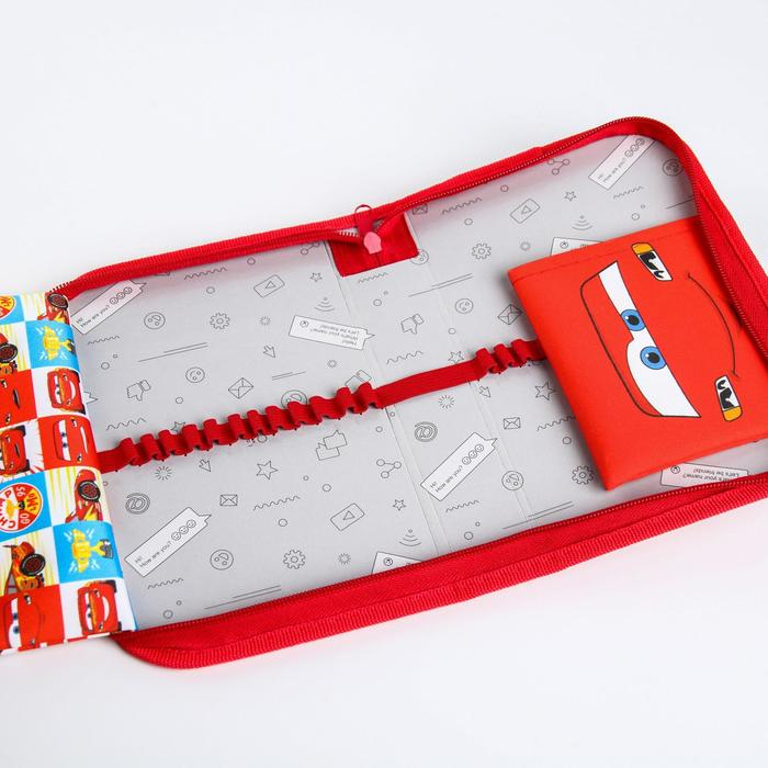 Пенал каркасный, 1 секция, 140х210х40 мм, откидной карман, тканевый, Тачки Пенал каркасный, 1 секция, 140х210х40 мм, откидной карман, тканевый, Тачки