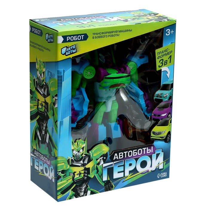 Робот «Герой», трансформируется, собирается из 3-х машинок Робот «Герой», трансформируется, собирается из 3-х машинок