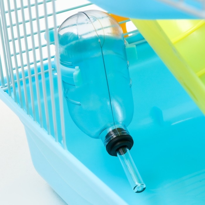 Клетка для грызунов Клетка для грызунов "Пижон", двухэтажная с наполнением 31 х 24 х 29 см, голубая