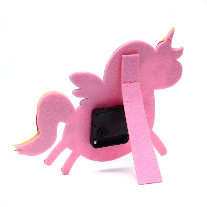 Часы настольные DIY Часы настольные DIY "Единорог из фетра" детские, набор для творчества, 23 х 21 см, АА