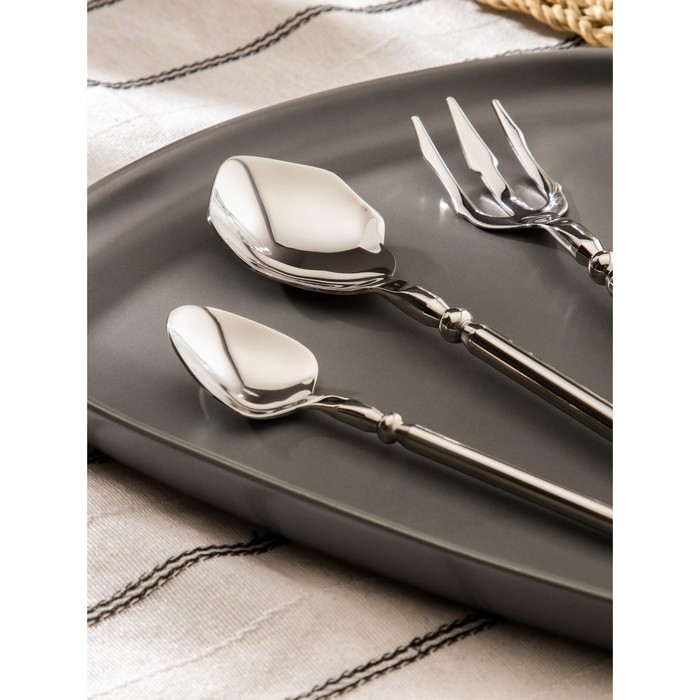 Столовые приборы из нержавеющей стали Magistro Ocean, 4 предмета, цвет серебряный Столовые приборы из нержавеющей стали Magistro Ocean, 4 предмета, цвет серебряный
