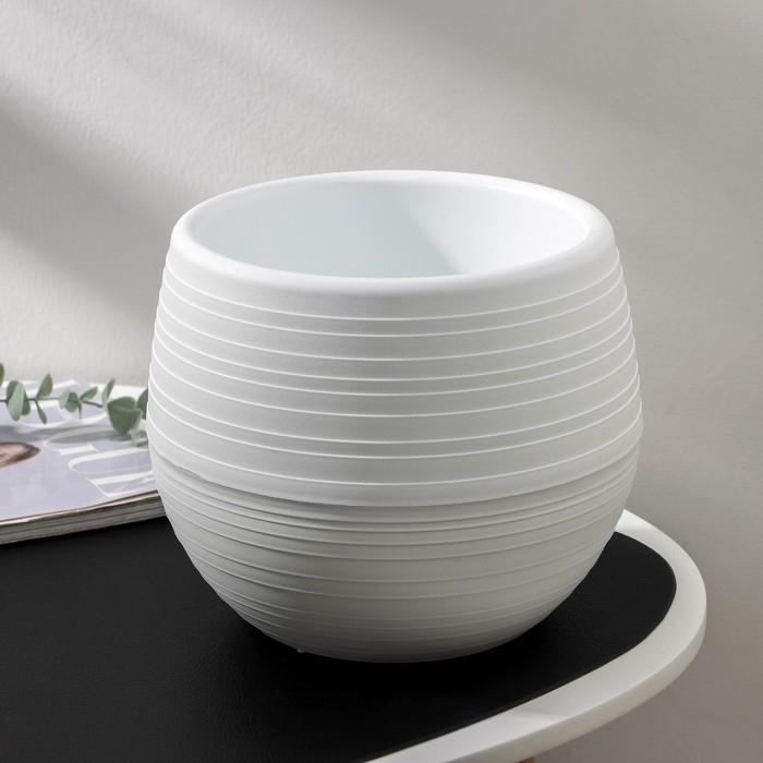 Горшок для цветов «Япония», 3 л, цвет белый Горшок для цветов «Япония», 3 л, цвет белый