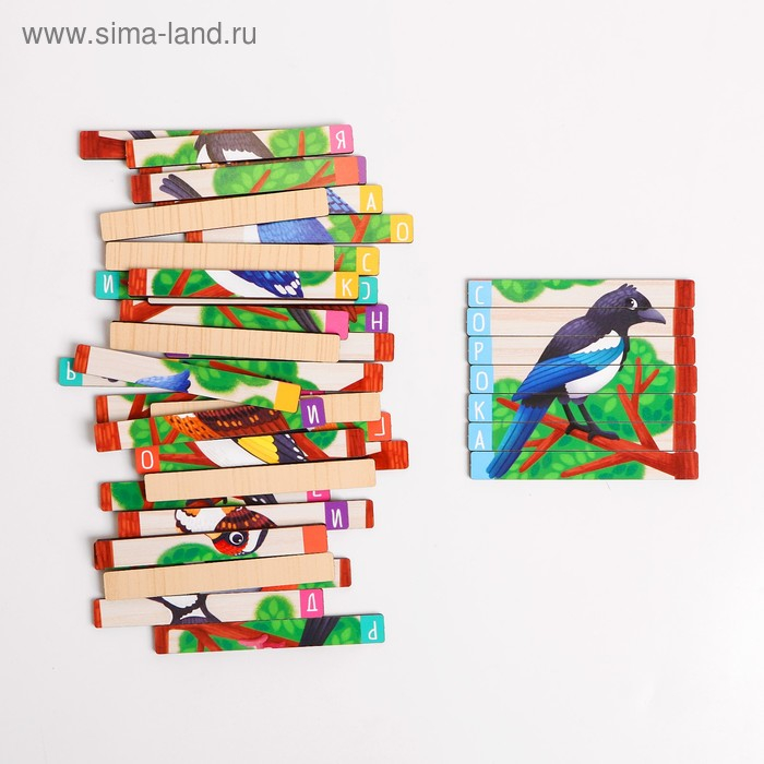 Пазл-палочки «Птички» Пазл-палочки «Птички»