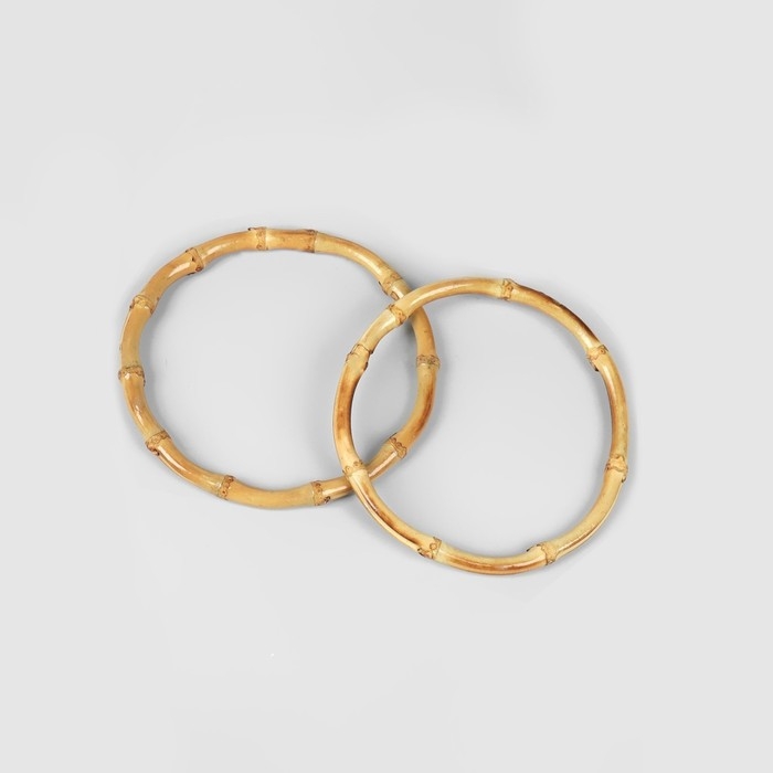 Ручки для сумки, 2 шт, бамбук, d = 11,5/13 см, толщина 0,8 см Ручки для сумки, 2 шт, бамбук, d = 11,5/13 см, толщина 0,8 см