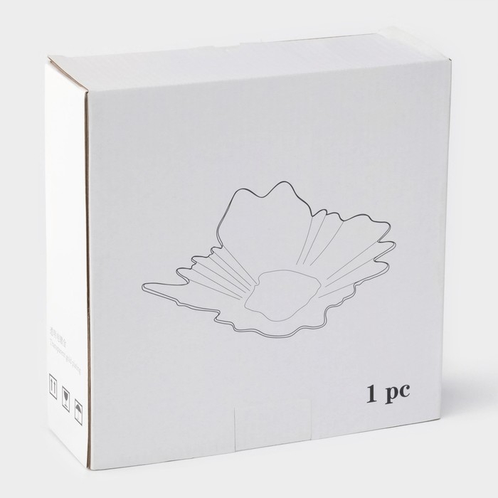 Тарелка стеклянная сервировочная «Рени», 24×22×6 см, цвет прозрачный Тарелка стеклянная сервировочная «Рени», 24×22×6 см, цвет прозрачный