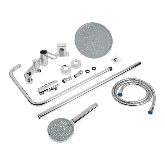 Душевая система ZEIN Z3892, излив в корпусе, лейка верхняя d=23 см, ручная 11.5 см, хром
