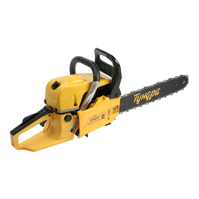 Бензопила ТУНДРА, 11500 об/мин, 400 мм, 16 Бензопила ТУНДРА, 11500 об/мин, 400 мм, 16", 64 звена, 0.325", 1.5 мм, 2.5 л.с., 45 см3