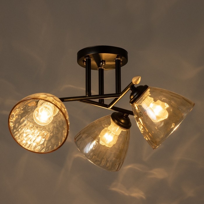 Люстра Люстра "Шарлин" 3хЕ27 40Вт черный 48х48х26 см BayerLux