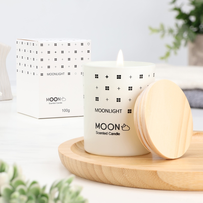 Свеча ароматическая в стакане  Свеча ароматическая в стакане "Moon", красота, малая