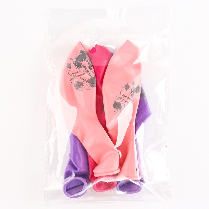 Шар латексный 14 Шар латексный 14" «Девочка аниме», набор 5 шт., МИКС