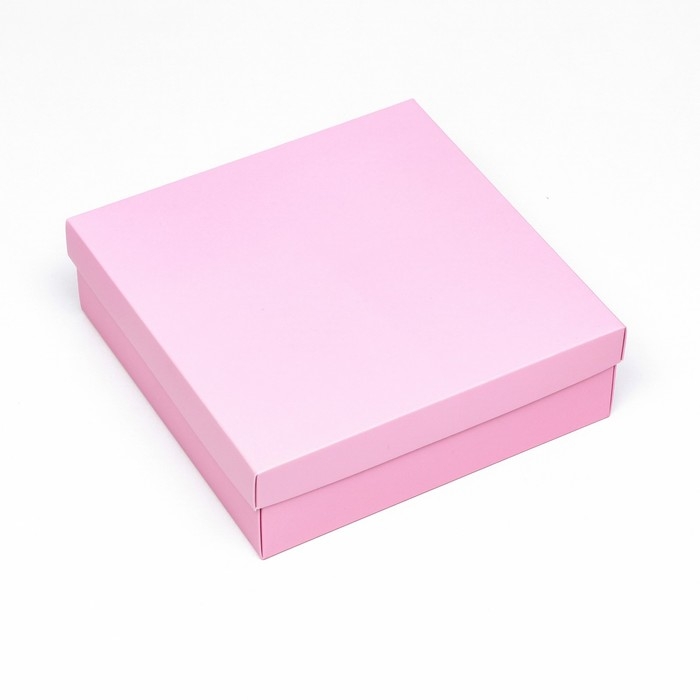 Коробка подарочная складная, упаковка, крышка-дно, розовая, 20 х 20 х 6 см Коробка подарочная складная, упаковка, крышка-дно, розовая, 20 х 20 х 6 см