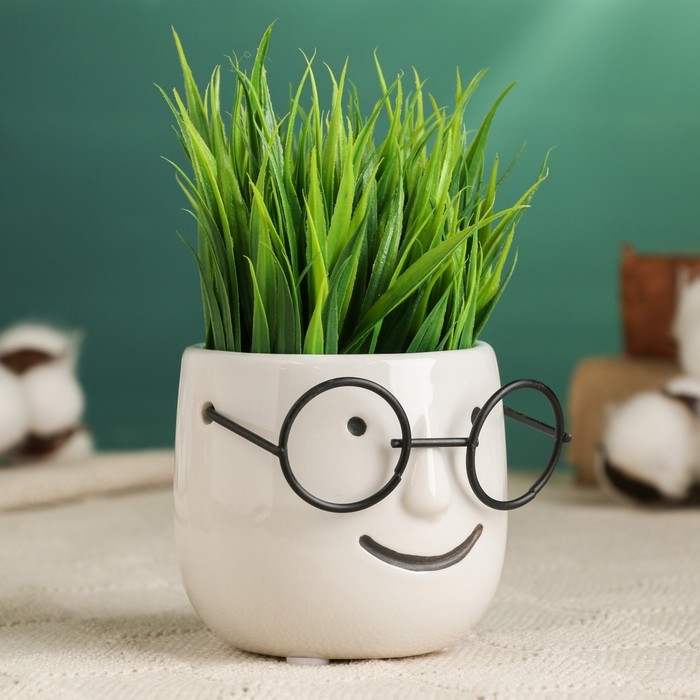 Горшок Горшок "Горшок который выжил" 7х7х7см, белый