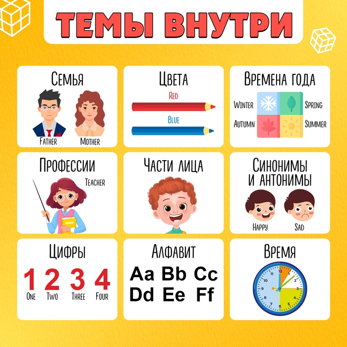 Развивающий трансформер «Умникуб: Английский язык», 3+ Развивающий трансформер «Умникуб: Английский язык», 3+