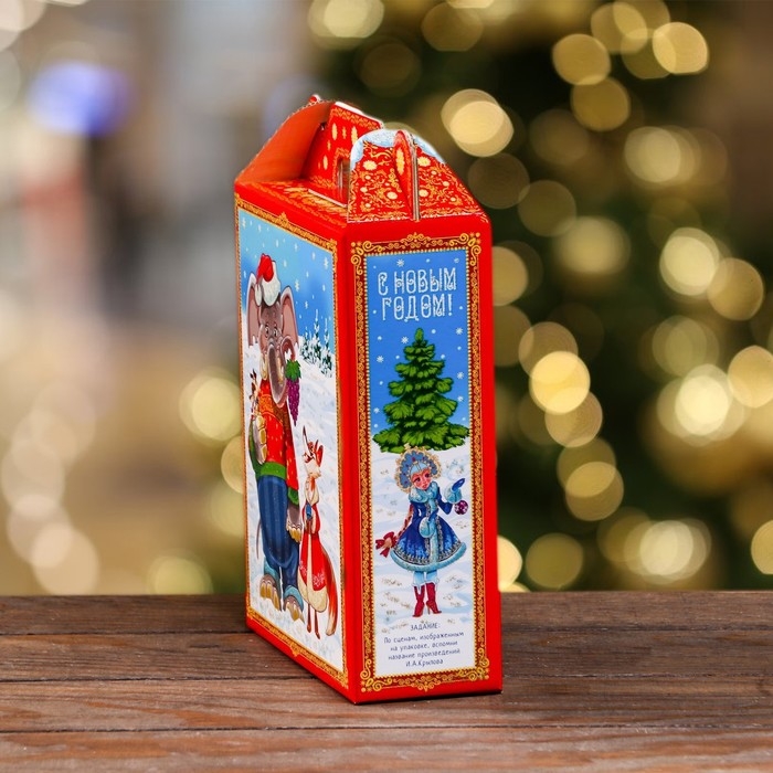 Новый год. Подарочная коробка Новый год. Подарочная коробка "Квартет" 16,8 х 7 х 25 см.