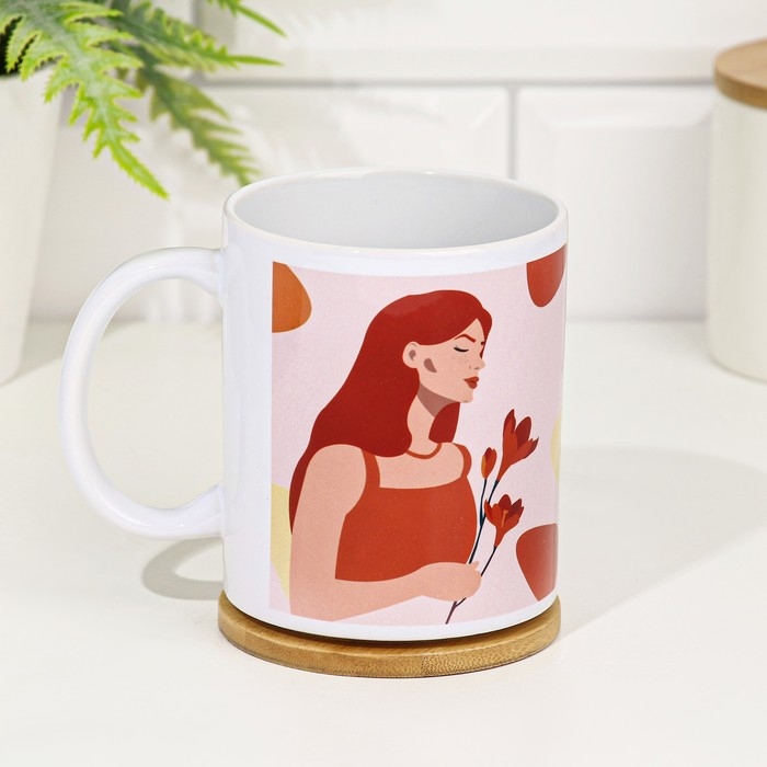 Кружка сублимация Кружка сублимация "Для самой прекрасной!" 320 мл, с нанесением