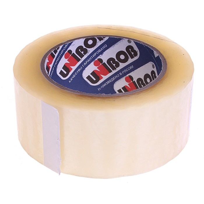 Клейкая лента UNIBOB с индивидуальным стикером 48мм х 132м 40мкм, прозрачная Клейкая лента UNIBOB с индивидуальным стикером 48мм х 132м 40мкм, прозрачная